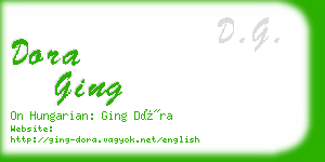 dora ging business card